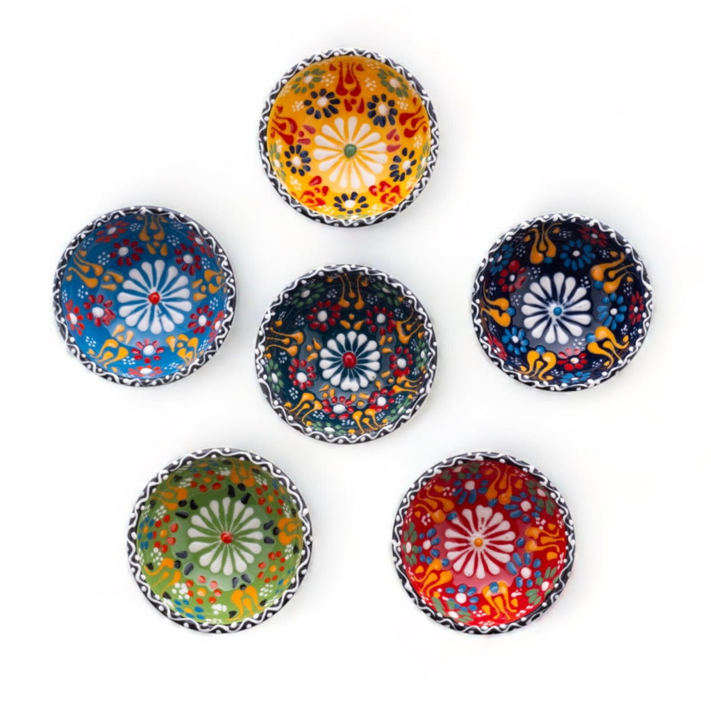 Handmade Ceramic Small Bowls, Dip Bowls Set of 6, Pinch Bowls 3.5 Oz, Side Dish